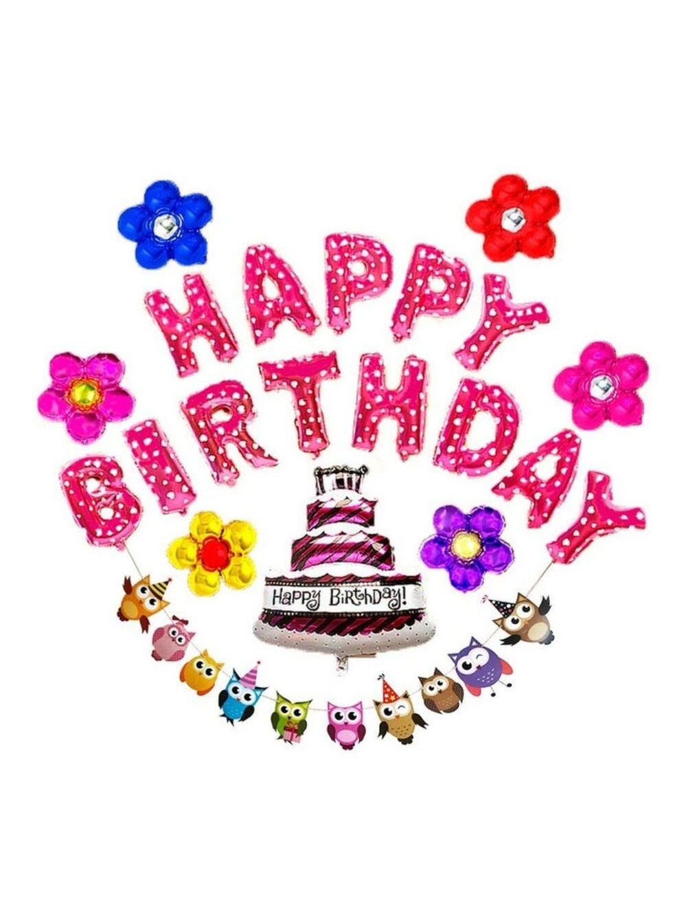 Happy Birthday Balloons & banner party decorations